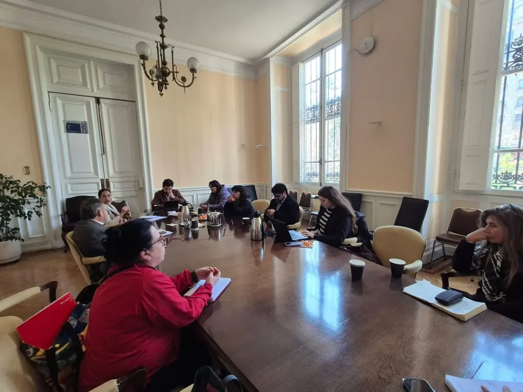 Dirigentas de FENAMA en mesa de trabajo con autoridades